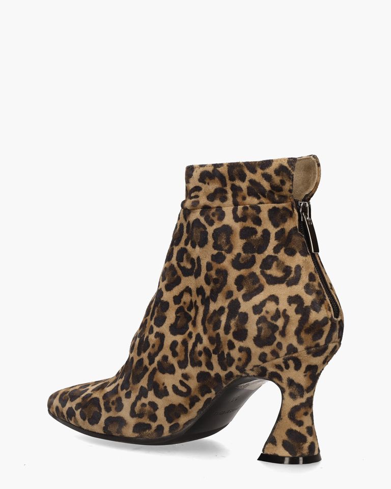 9928 Bruin/Zwart Dames Enkelboots
