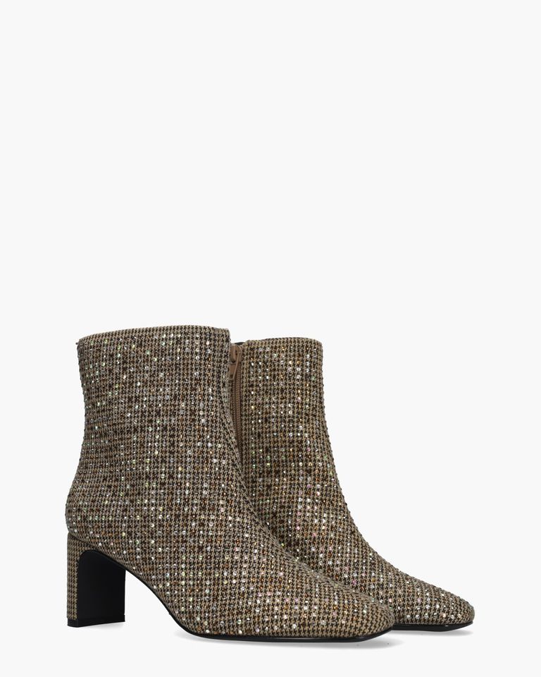 Vivine Beige/Multi Dames Enkellaarsjes