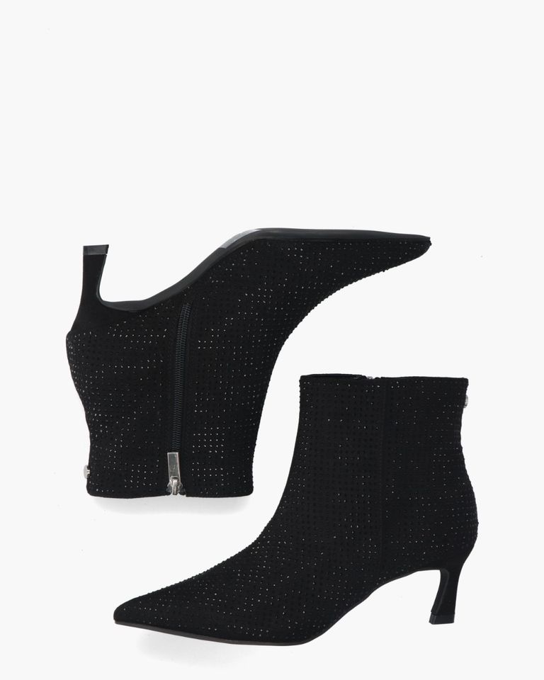 Yassira Zwart Dames Enkelboots