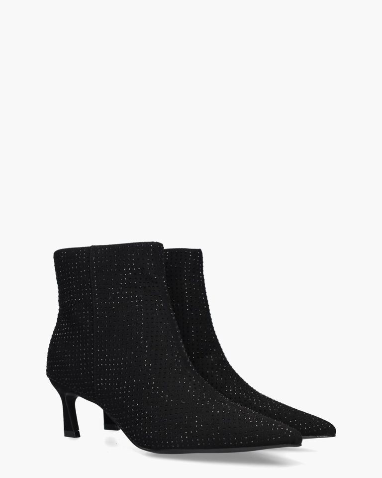 Yassira Zwart Dames Enkelboots