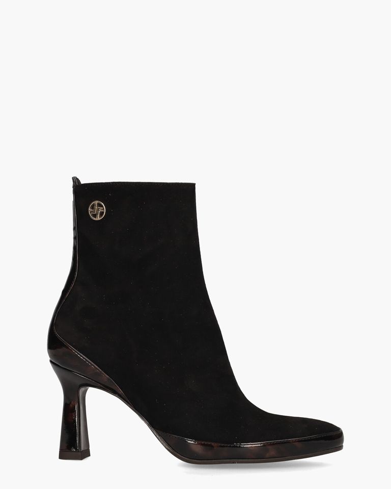 Saxi 01.13 Zwart/Bruin Dames Enkelboots