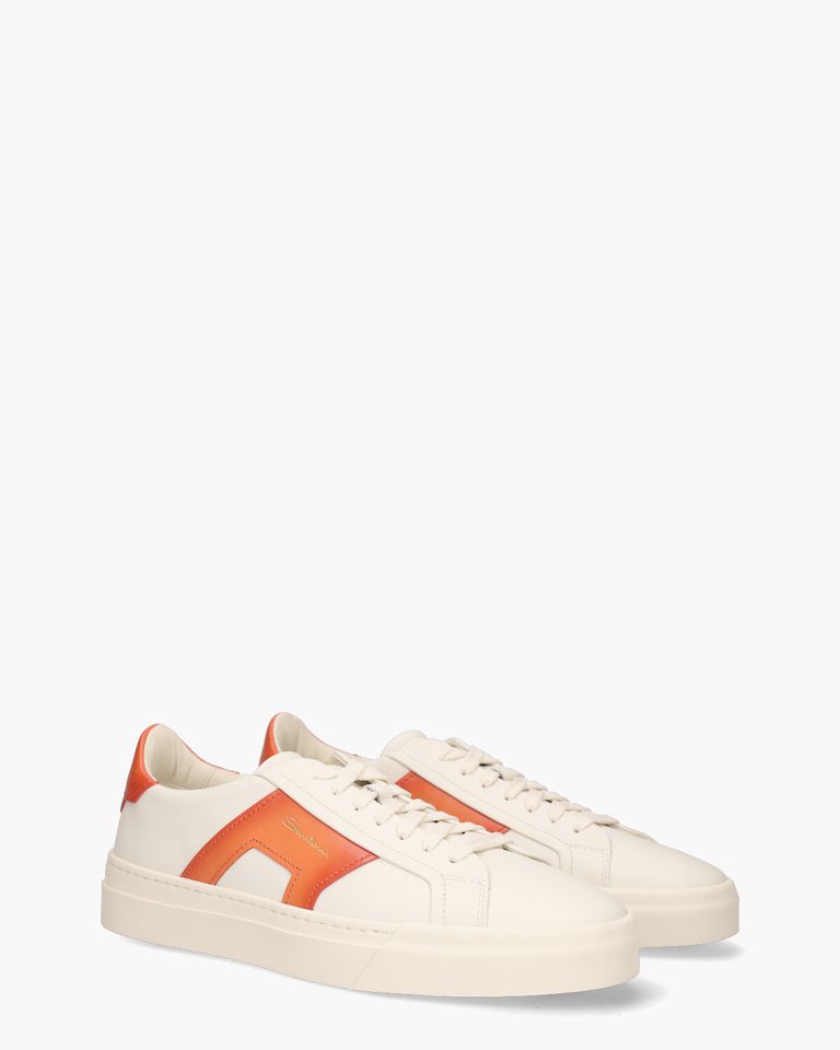 21779 Wit/Oranje Herensneakers