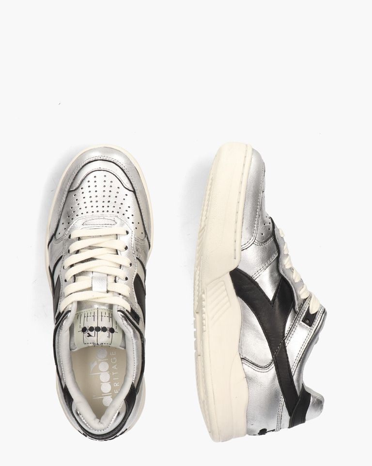 B.560 Metallic Zilver Damessneakers