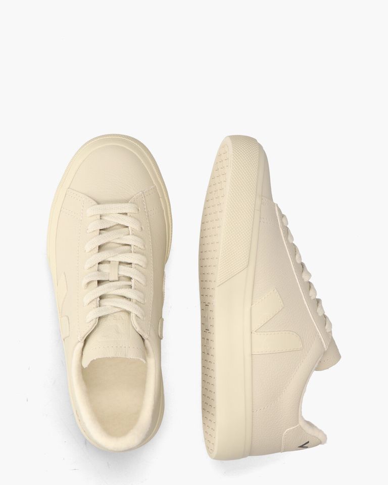 Campo Fured Chromefree Leather Off-White Damessneakers