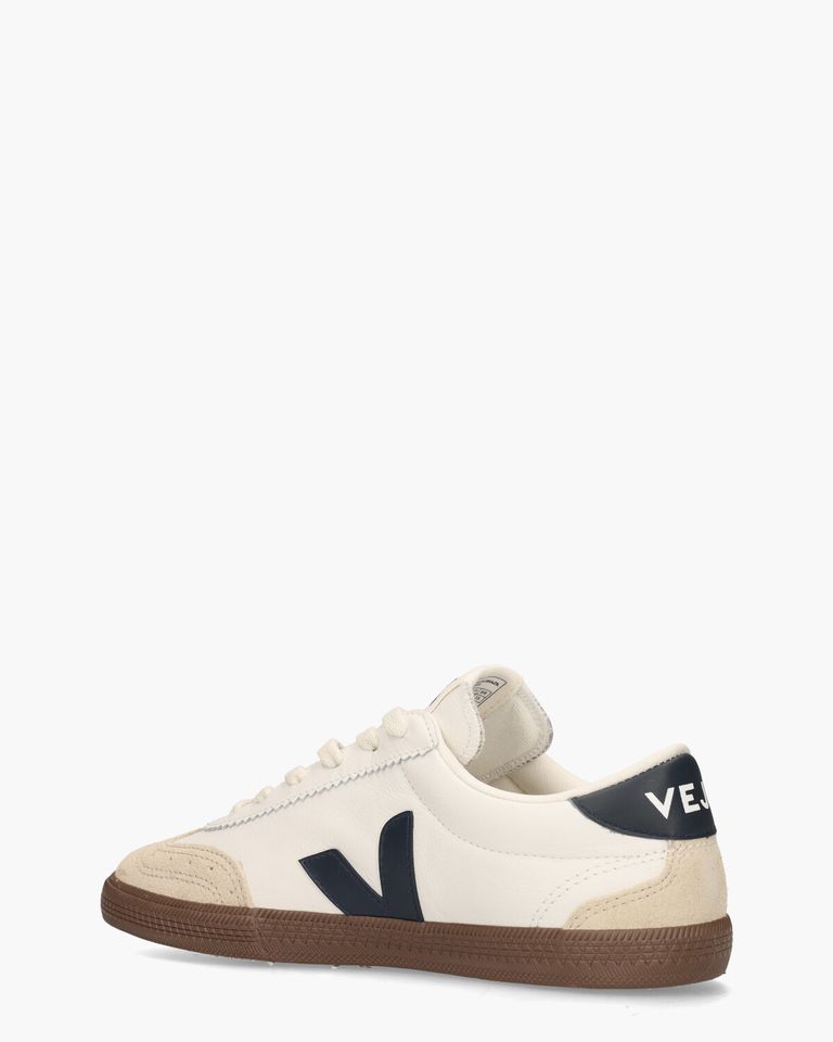 Volley Leather Wit/Donkerblauw Damessneakers