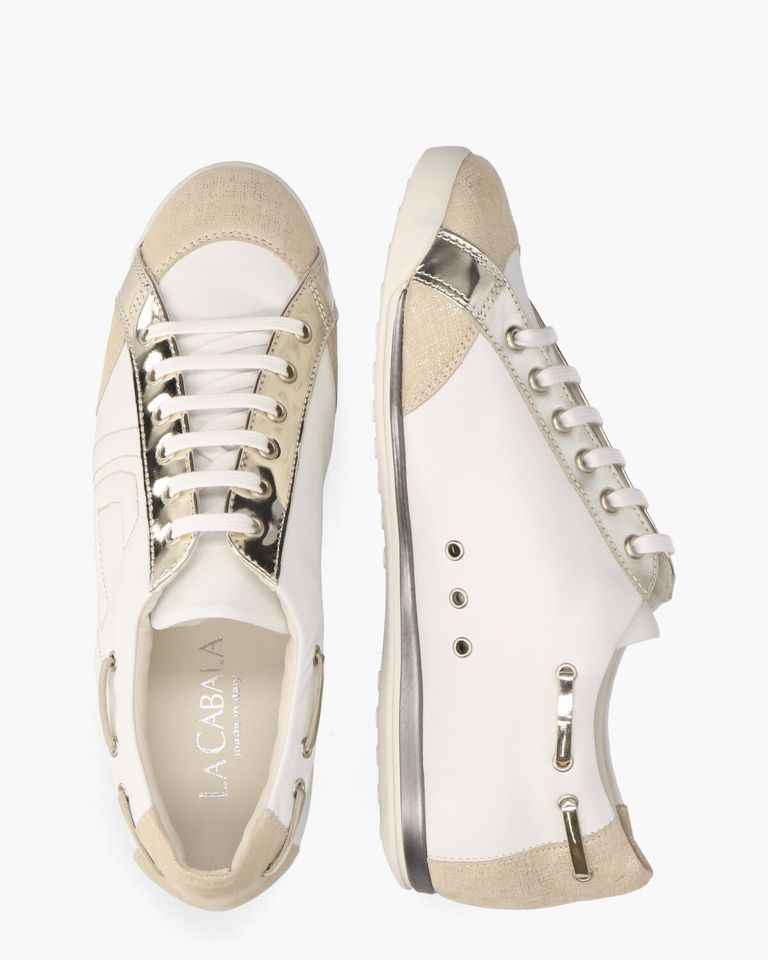 L902024 Wit/Beige Damessneakers