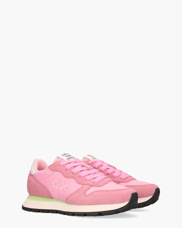 Ally Solid Nylon Roze Damessneakers