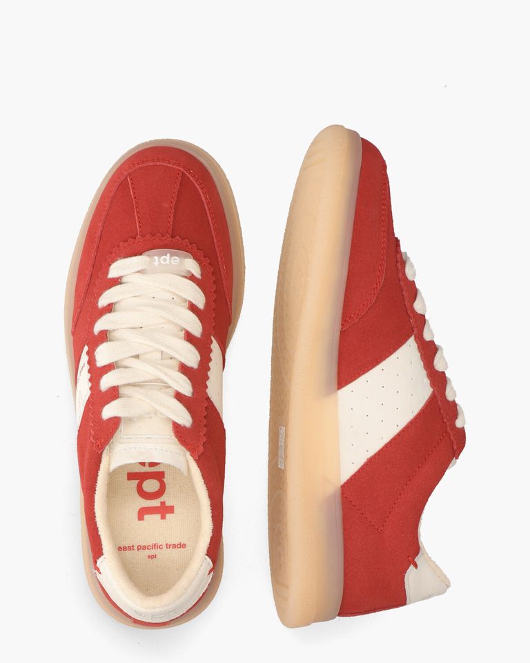 Santos Rood/Off-White Damessneakers