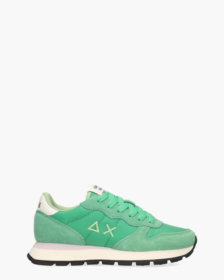 Ally Solid Nylon Groen Damessneakers