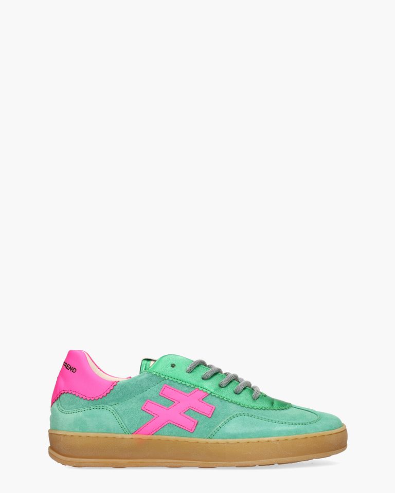 Iconic II Groen/Roze Damessneakers