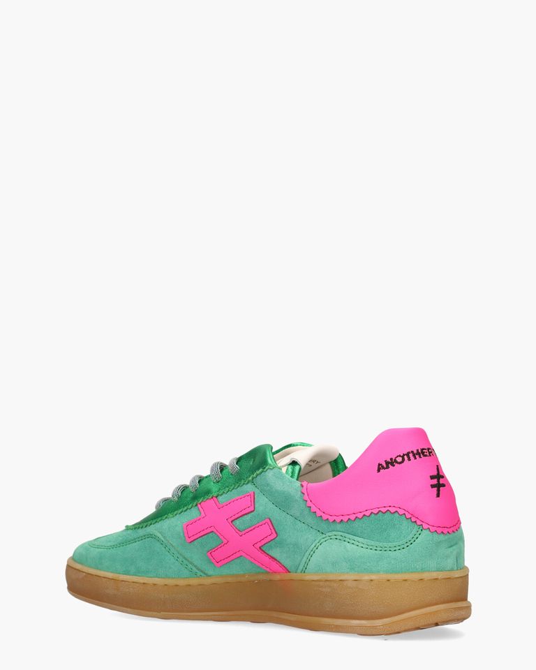Iconic II Groen/Roze Damessneakers