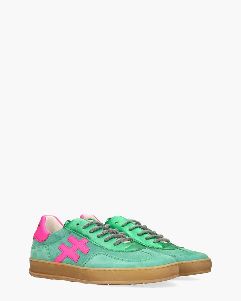 Iconic II Groen/Roze Damessneakers