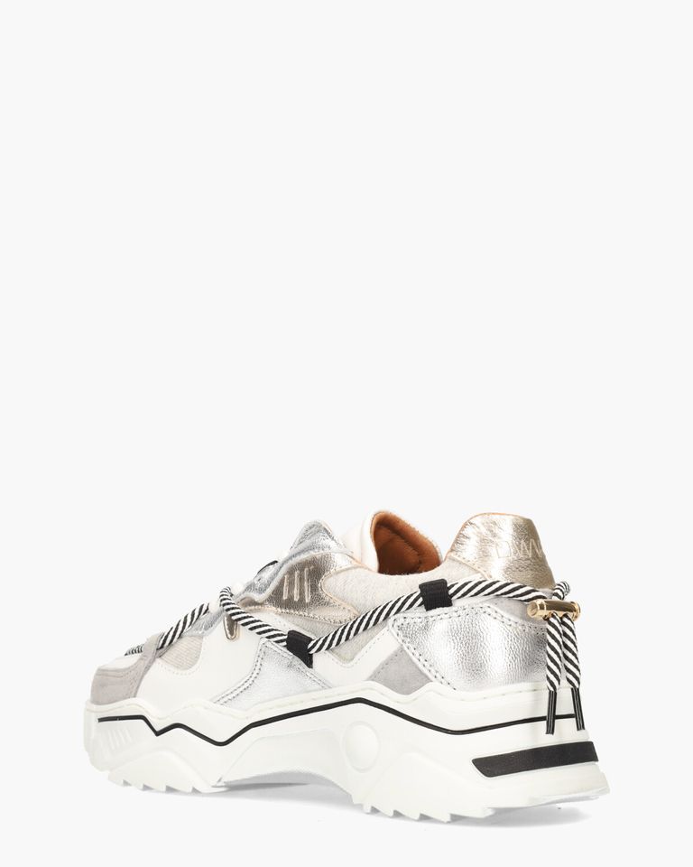 Jupiter Metallic Wit/Multicolor Damessneakers