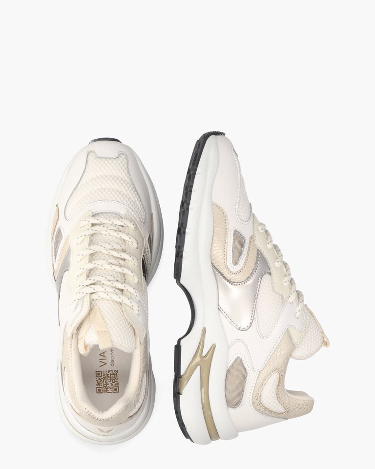 Vesper Due Wit/Multicolor Damessneakers