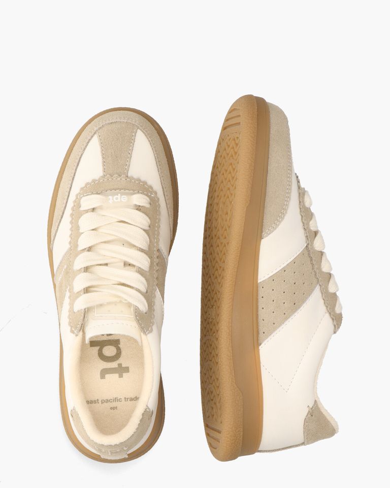 Santos Wit/Beige Damessneakers
