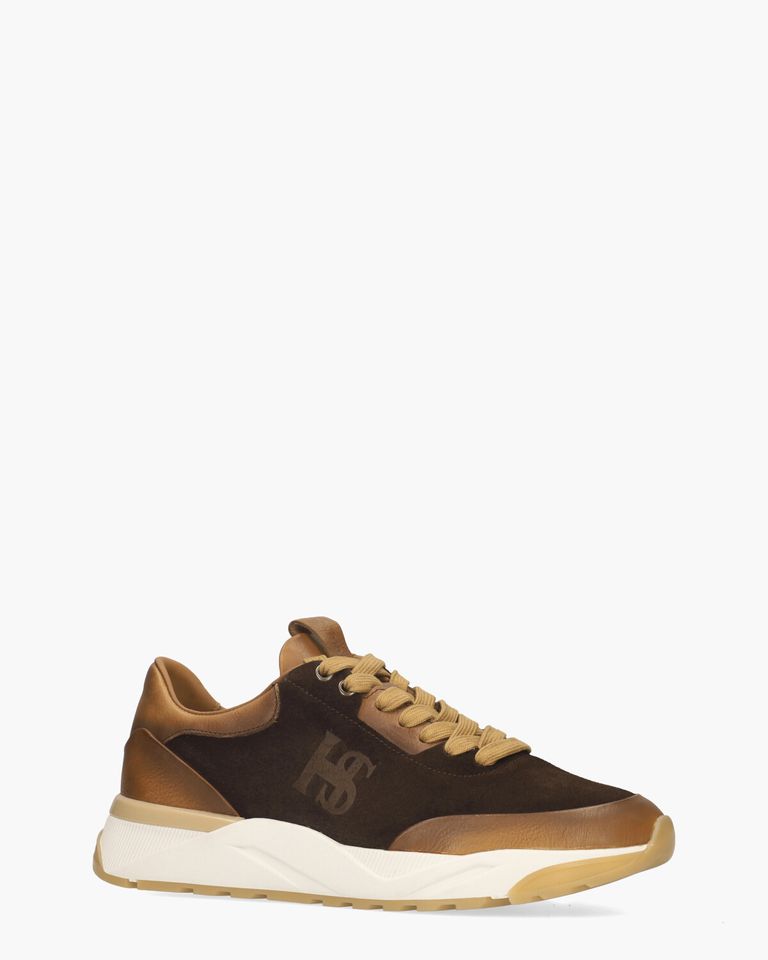 60800 Donkerbruin/Cognac Herensneakers