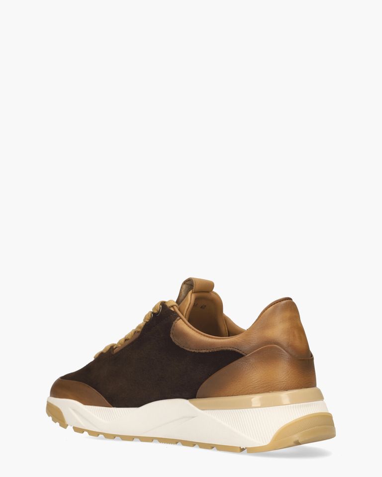 60800 Donkerbruin/Cognac Herensneakers