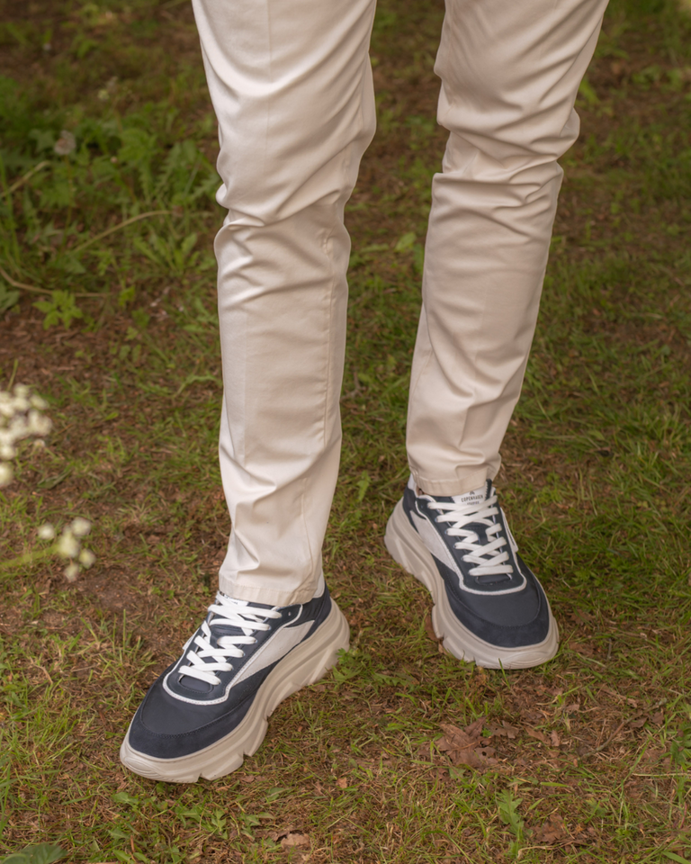 CPH56M Material Mix Donkerblauw/Wit Herensneakers