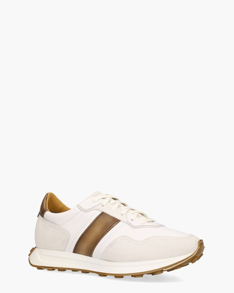 25361 Wit/Cognac Herensneakers