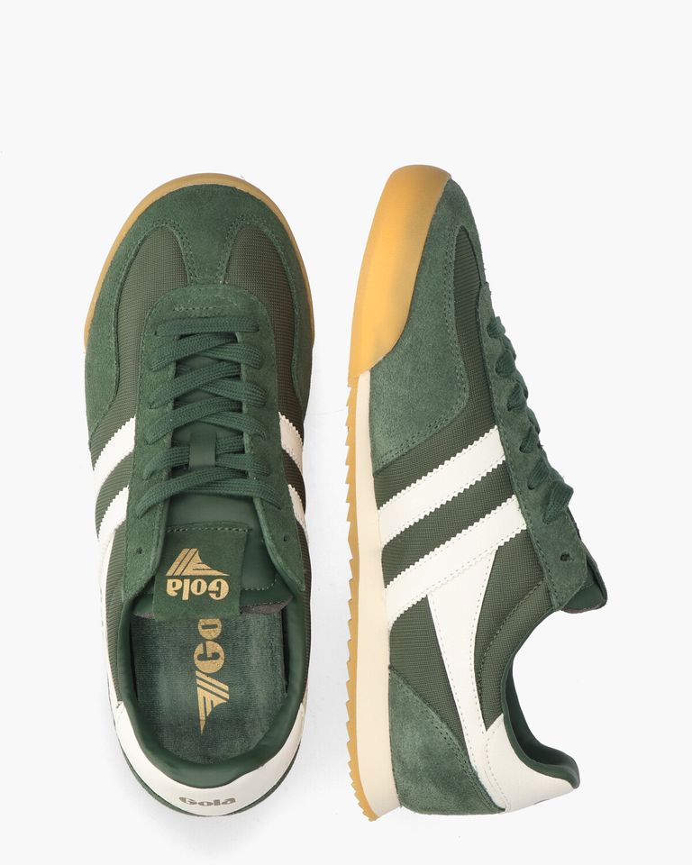 Europa Donkergroen/Wit Herensneakers