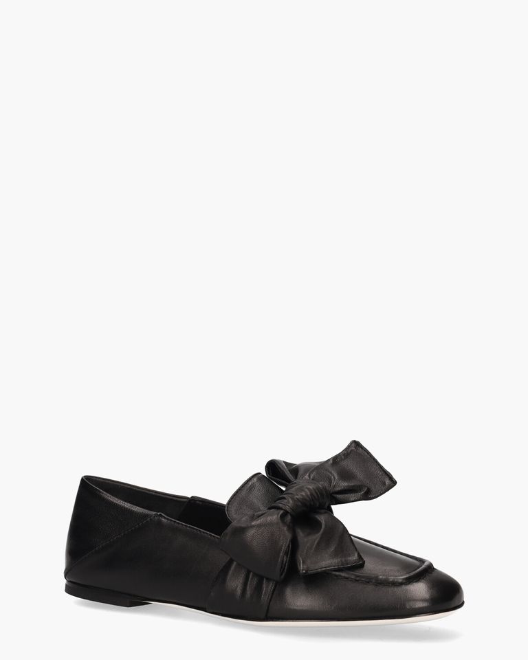 Cindy Ribbon Zwart Damesloafers