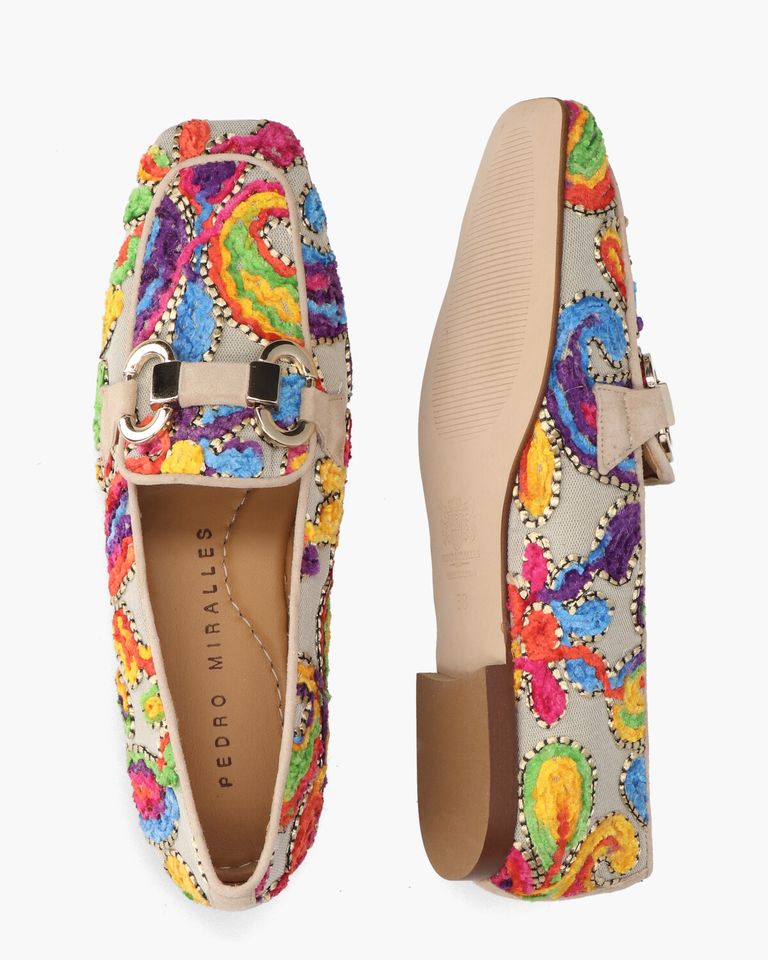 Talima Beige/Multicolor Damesloafers