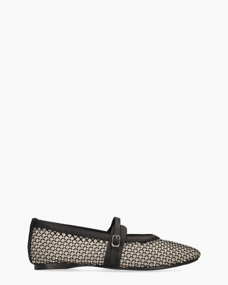 Rejoice-MR Flat Shoe Zwart Damesballerina's