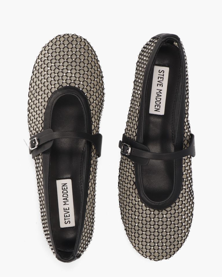 Rejoice-MR Flat Shoe Zwart Damesballerina's