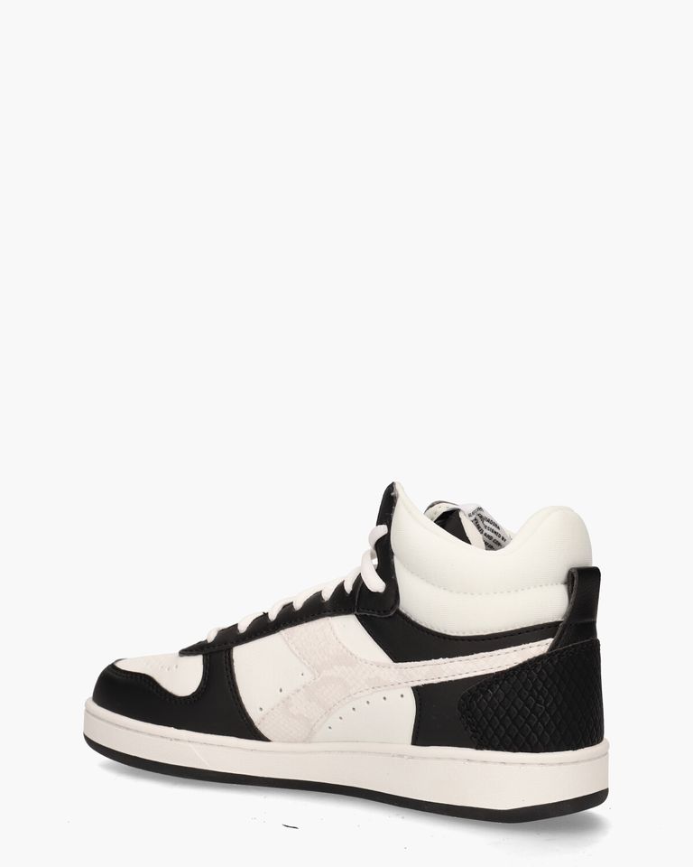 Magic Basket Demi Reptile Wit/Zwart Damessneakers